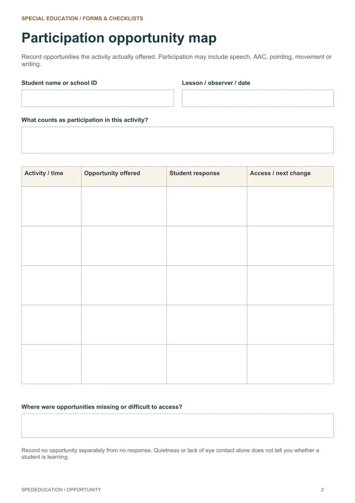 Preview of fillable prompt fading plan and skill transfer record forms