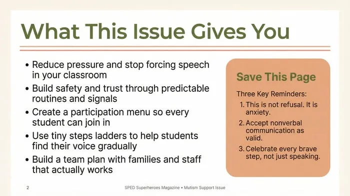 selective mutism in the classroom printable pages preview