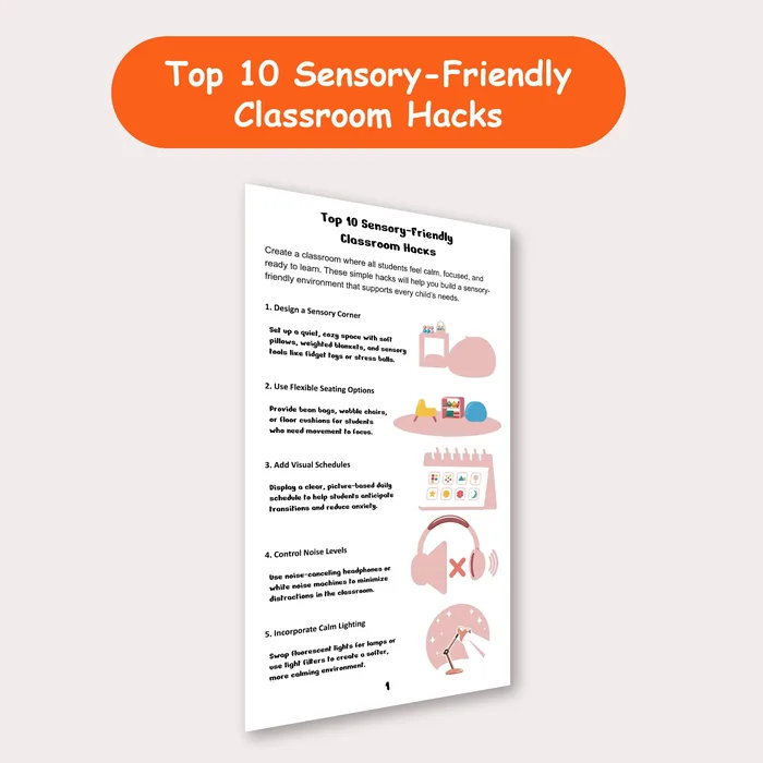 sensory classroom hacks resource cover