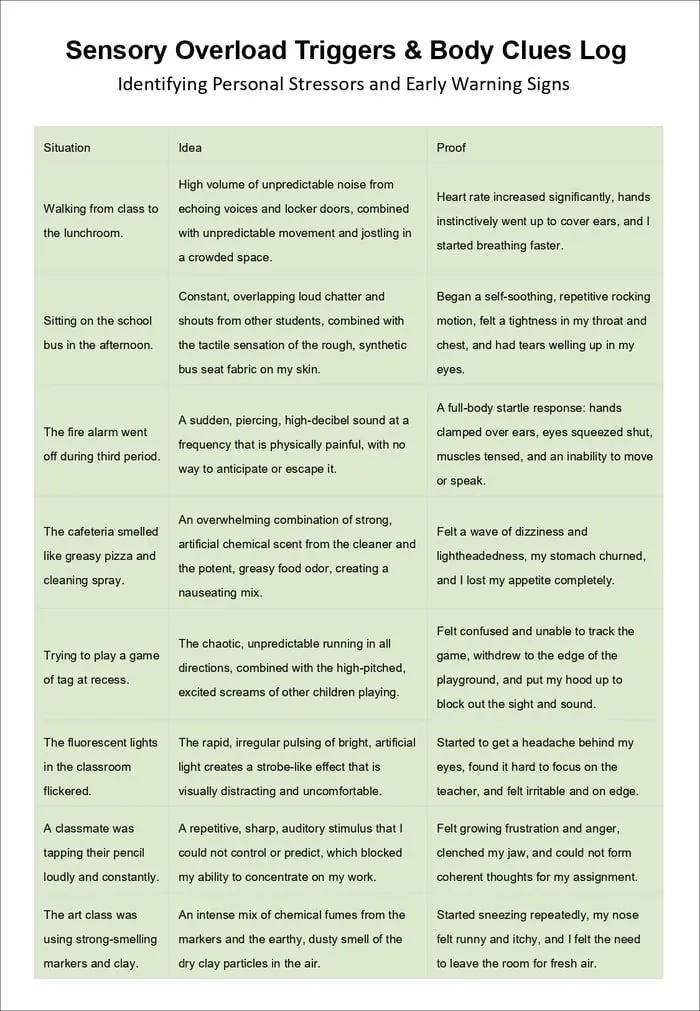 sensory overload at school resource cover