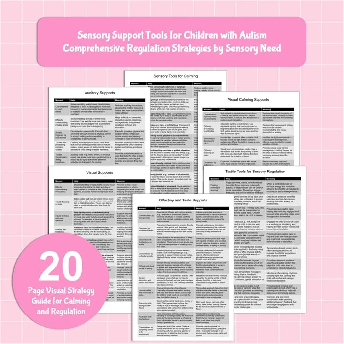 sensory tools for autism resource cover