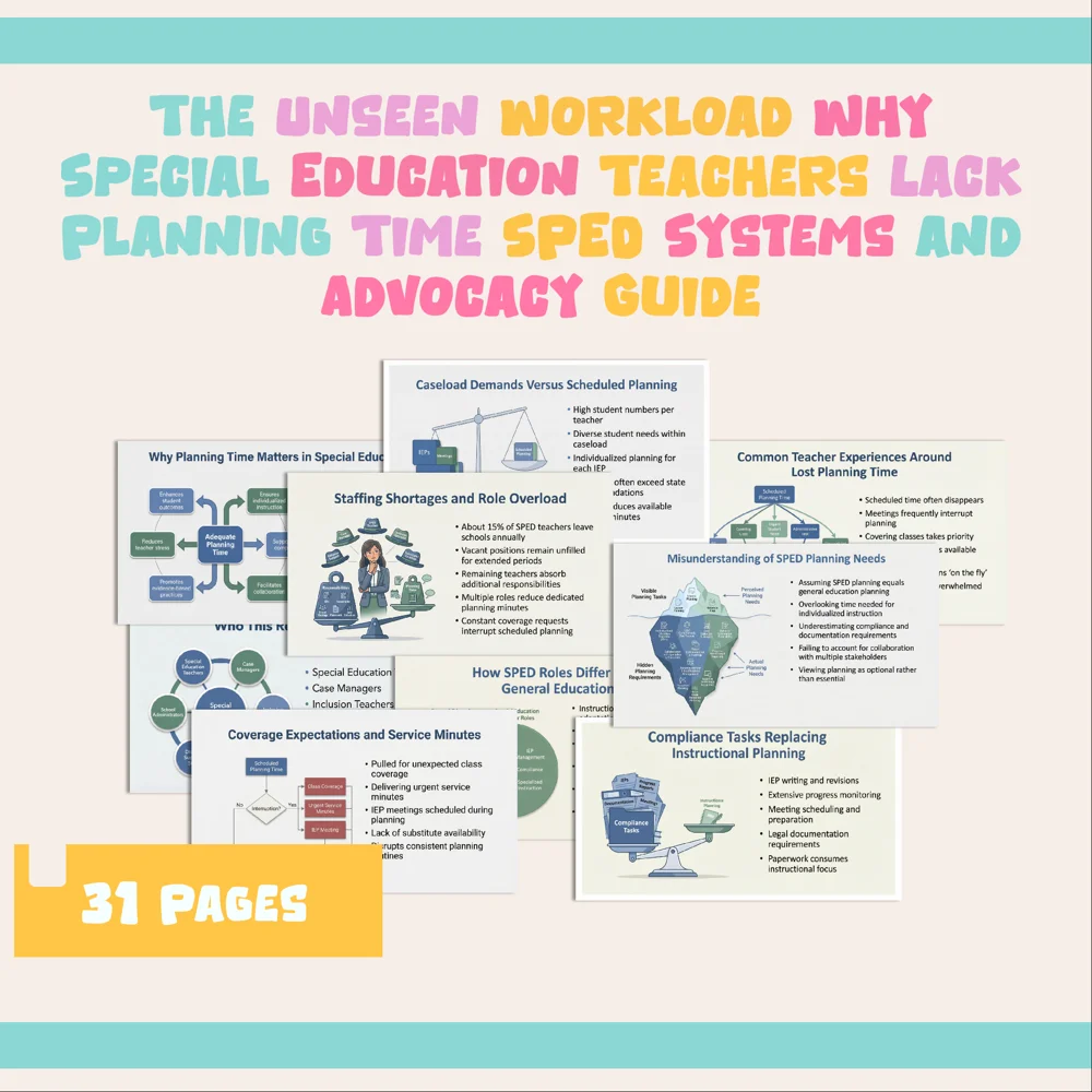 The Unseen Workload guide on why special education teachers lack planning time cover