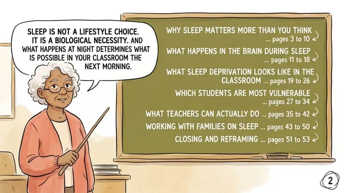 sleep and student learning printable pages preview