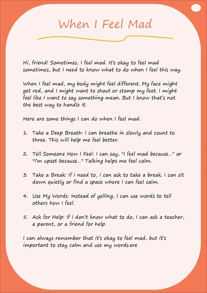 social stories for students printable pages preview