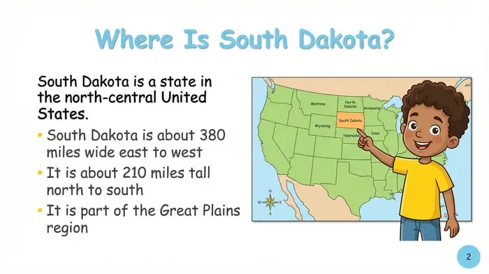 South Dakota facts printable pages preview