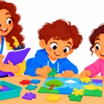 Teacher filling in a special education observation checklist during a lesson