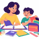 Parent reviewing special education parent rights and an IEP folder before school starts
