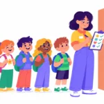 Teacher reviewing a special education service tracker on a clipboard