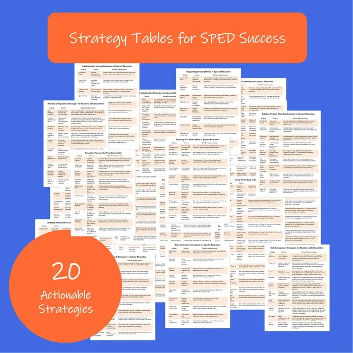 SPED classroom strategies resource cover