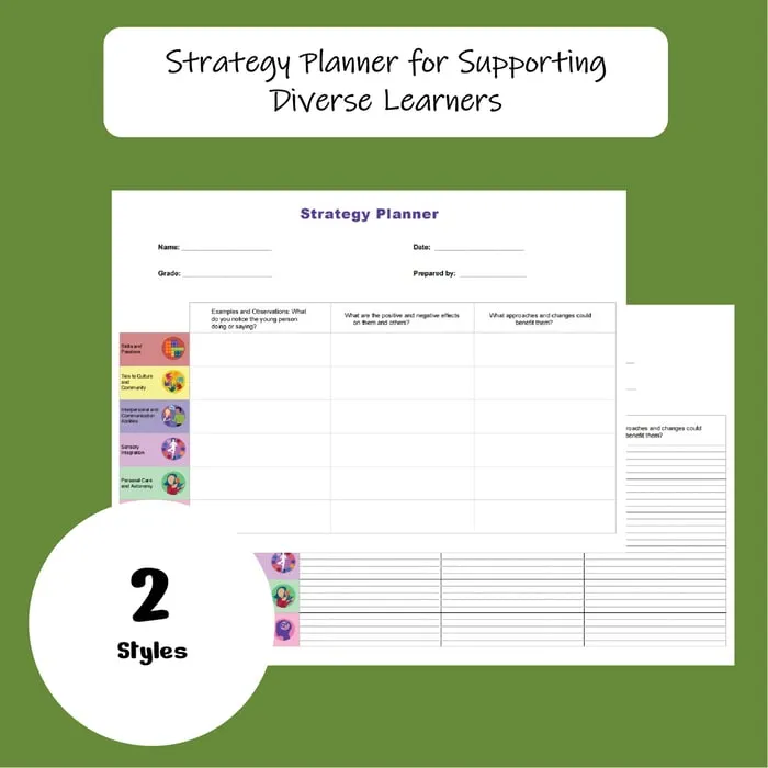 strengths-based student observation planner cover