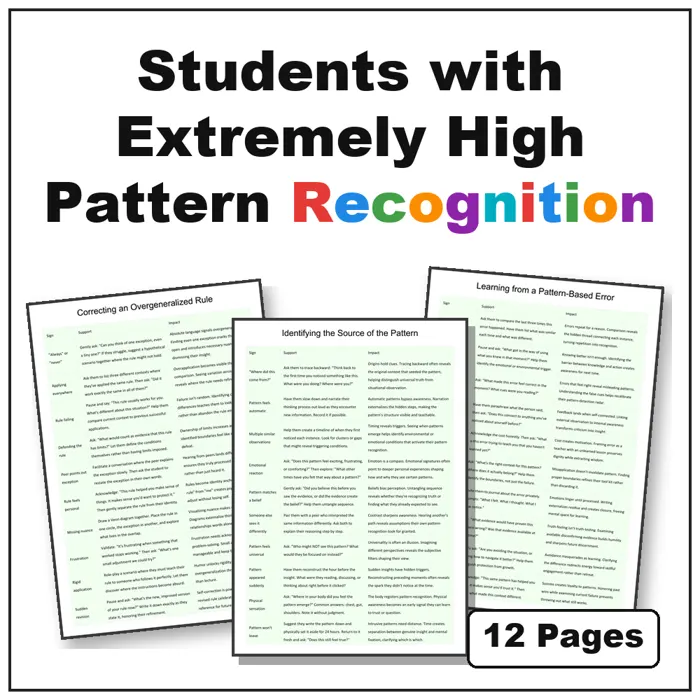 strong pattern recognition printable pages preview