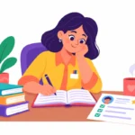 Teacher writing student progress notes in a dated log beside a goal sheet