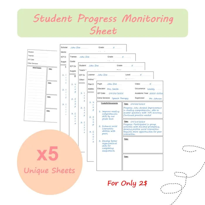 student progress notes resource cover