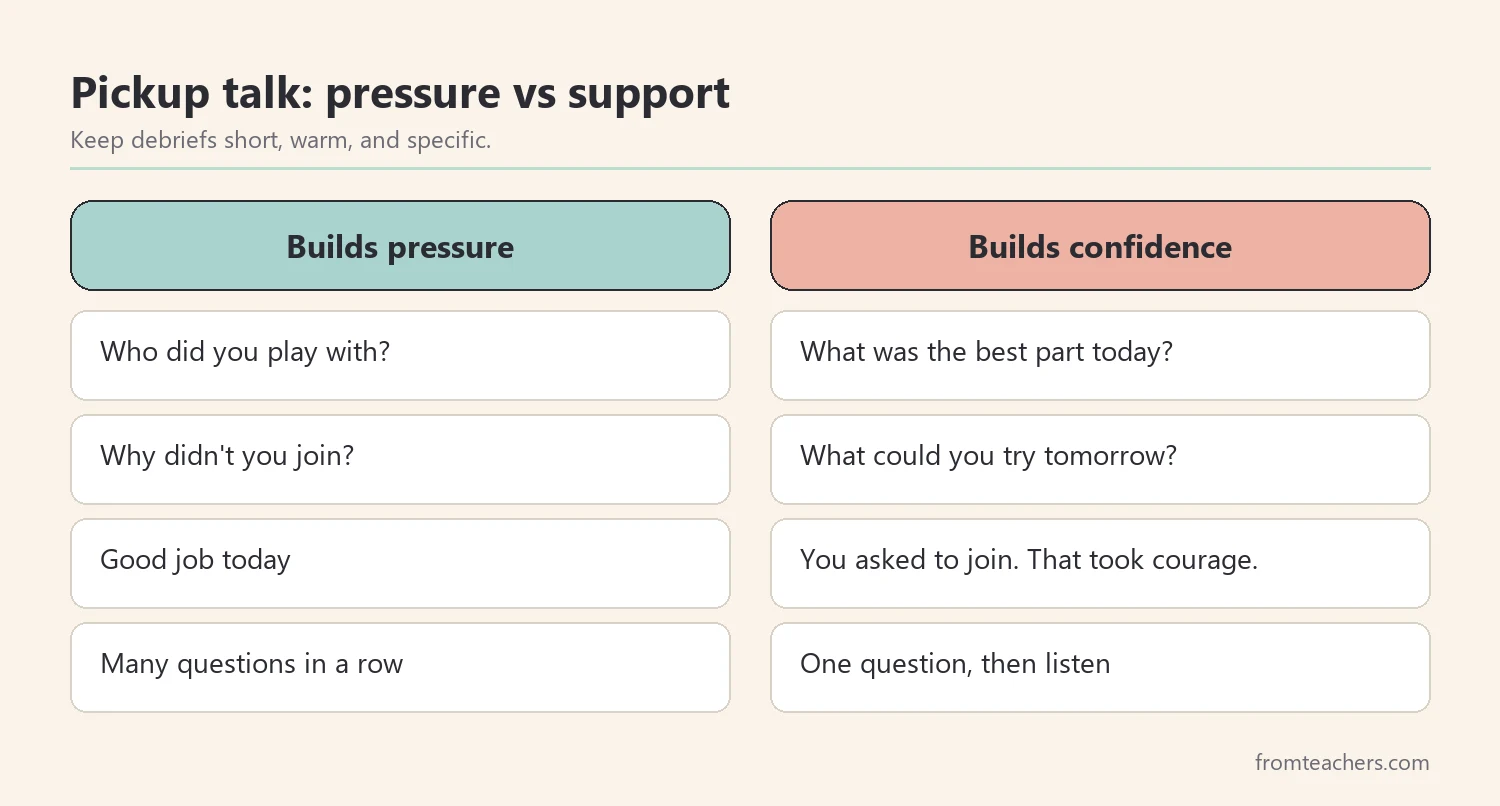 Comparison of a pressure-filled pickup conversation and a supportive debrief