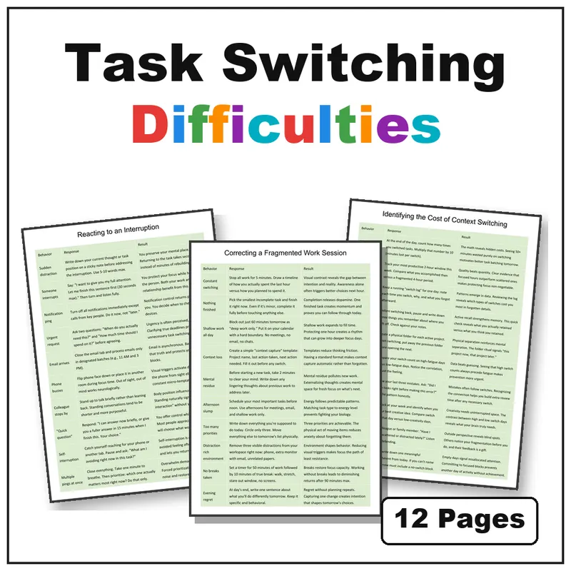 task switching strategies resource cover