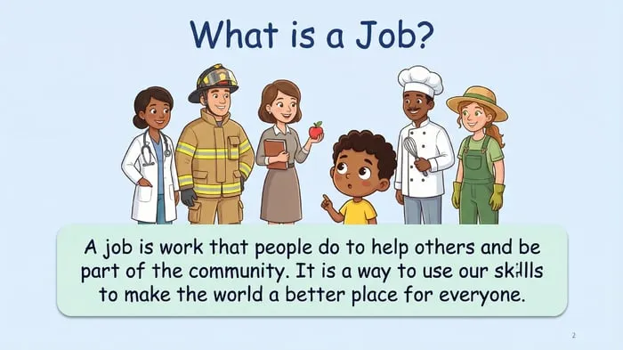 teaching kids about jobs printable pages preview