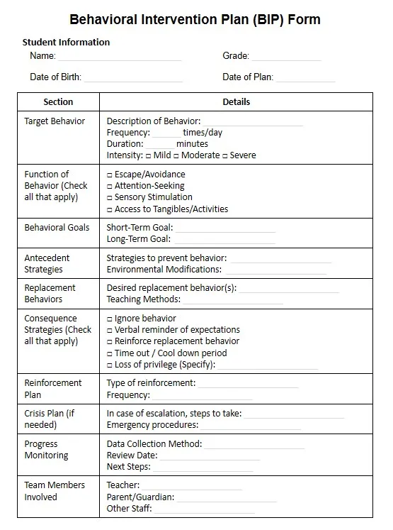 teaching replacement behaviors printable pages preview