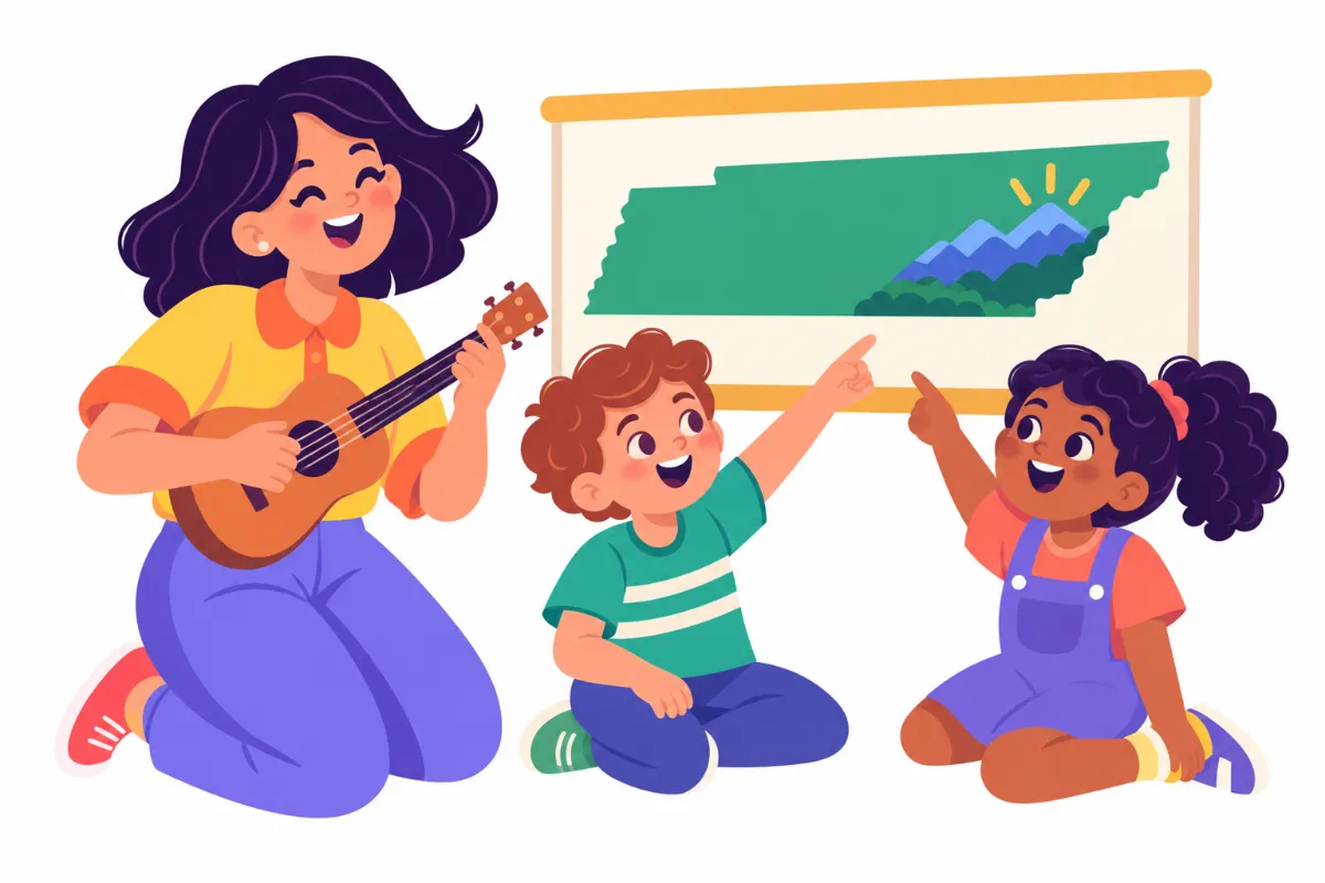 Tennessee Facts for Kids: A 5-Step Unit on Music and Mountains