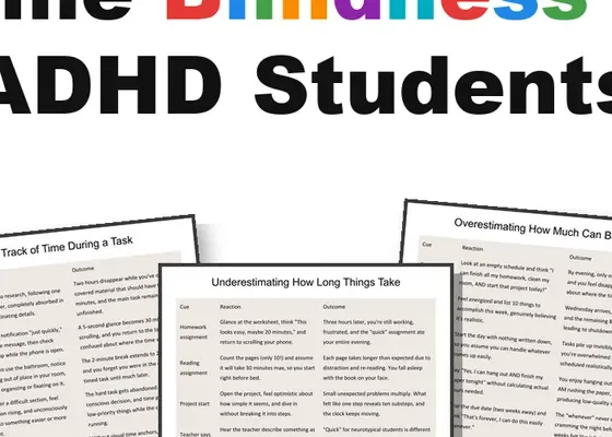 time blindness strategies printable pages preview
