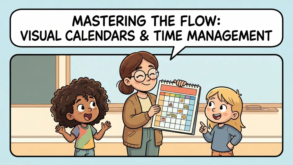 Visual calendars and time management toolkit for kids cover
