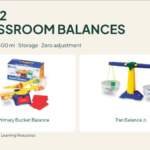 Top 2 classroom balance scales: Primary Bucket Balance with 400 ml buckets and Pan Balance Jr. with 500 ml buckets