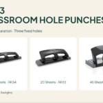 Three Swingline SmartTouch classroom hole punches: 12-sheet 74134, 20-sheet 74133 and 45-sheet 74136.