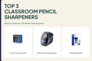 3 Classroom Pencil Sharpeners Compared: Electric and Manual