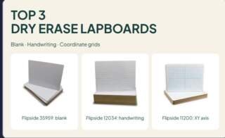 3 Dry Erase Lapboards for Classrooms: Blank, Lined and XY
