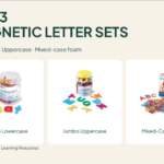 Top 3 magnetic letter sets: jumbo lowercase plastic, jumbo uppercase plastic and mixed-case foam letters