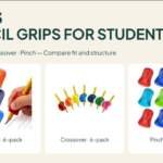 Top 3 pencil grips for students: Original Pencil Grip, Crossover Grip and Pinch Grip