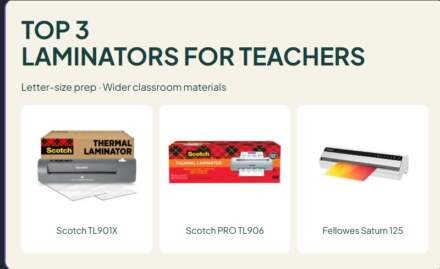 3 Laminators for Teachers Compared: Letter-Size and Wide-Format Prep