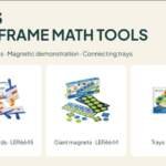 Three Learning Resources ten-frame math tools: answer boards LER6645, giant magnetic frames LER6644 and connecting trays LER6650