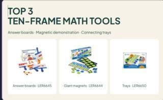 3 Ten-Frame Math Tools: Answer Boards, Giant Magnets and Trays