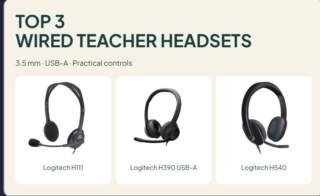 3 Wired Headsets for Teachers: H111, H390 and H540 Compared