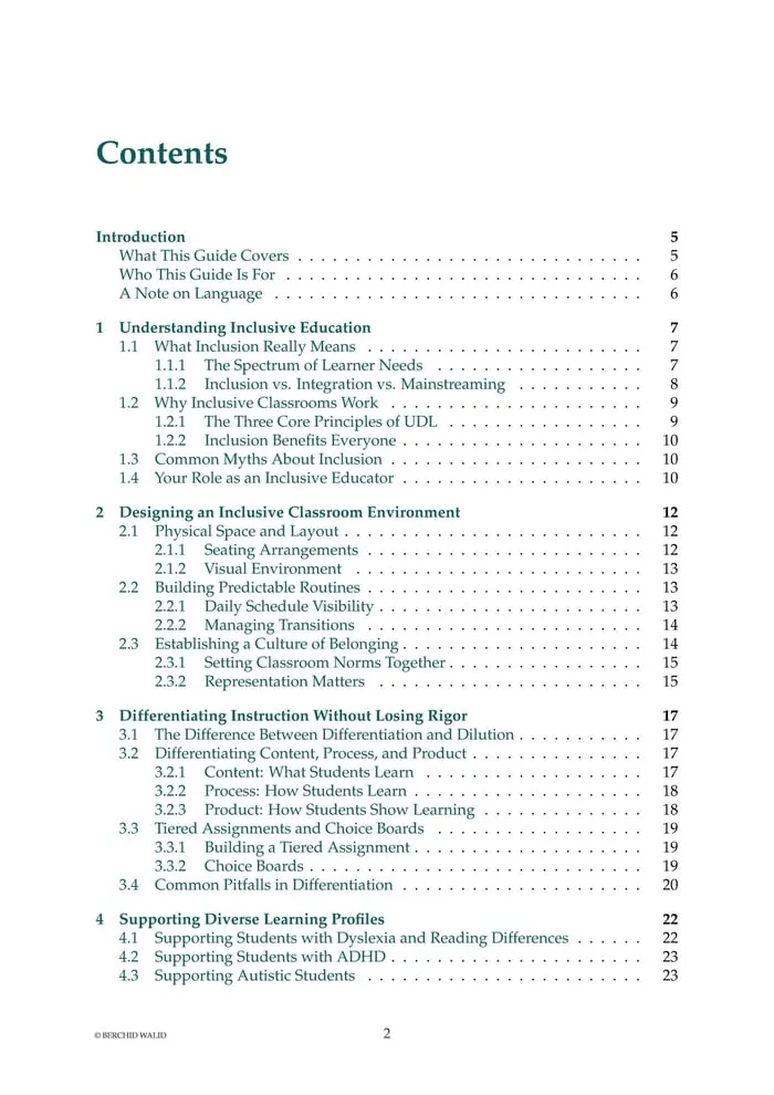 universal design for learning printable pages preview