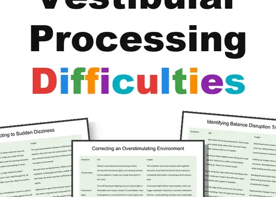 vestibular processing strategies printable pages preview