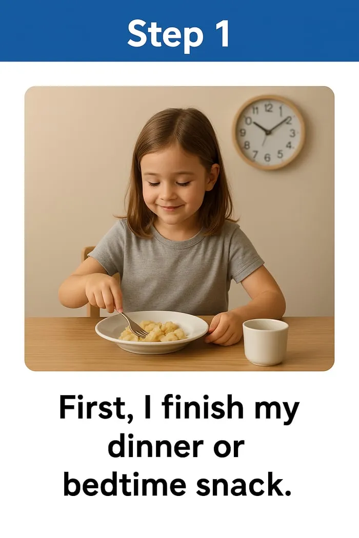visual bedtime routine printable pages preview