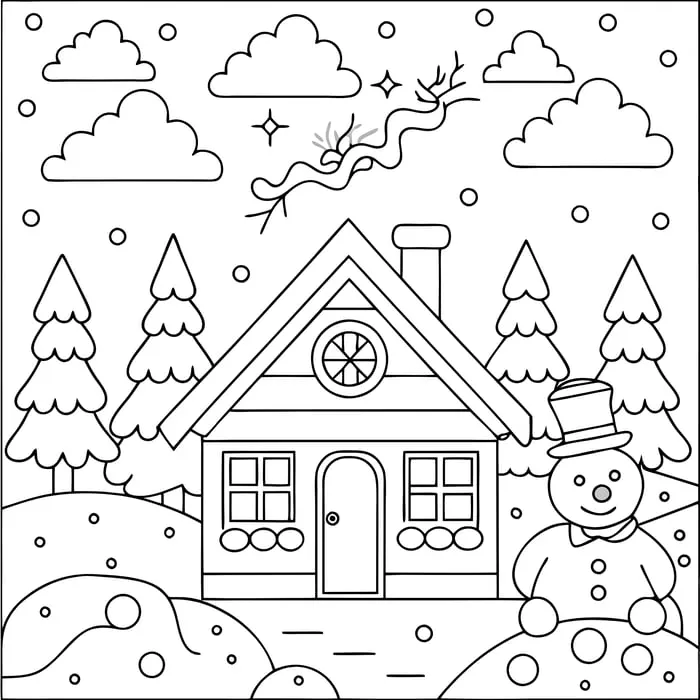 winter coloring pages printable pages preview